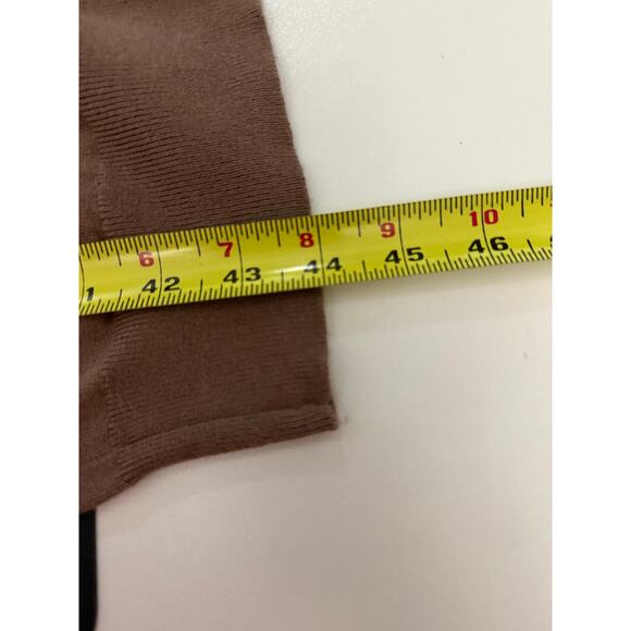 L'Academie Jen Sweater Dress Balloon Sleeves Bodycon Midi Brown Size Medium - Picture 12 of 13